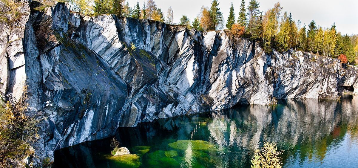 Горный парк Рускеала — мраморный каньон в Карелии